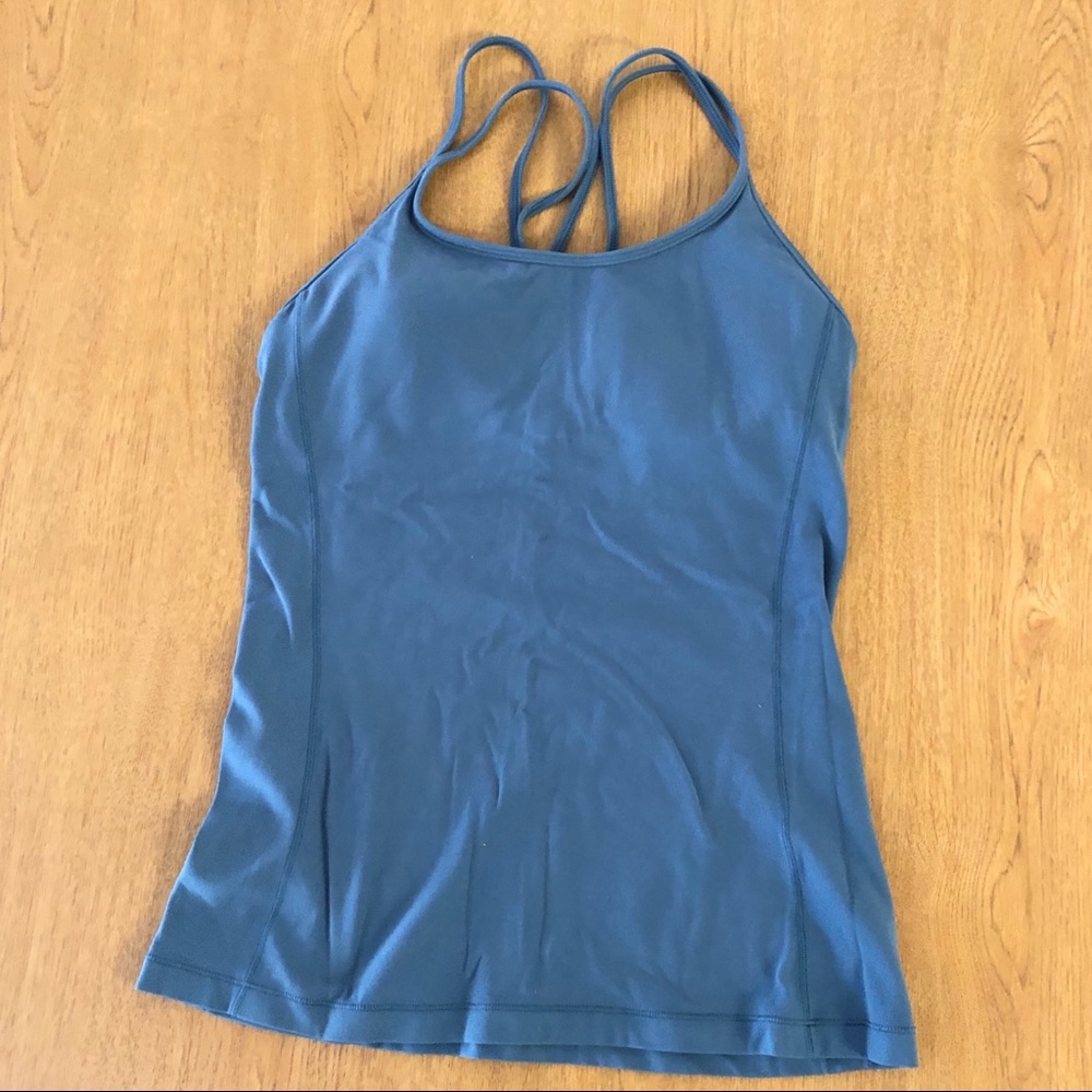 Lululemon Blue Cross Strap Tank Top